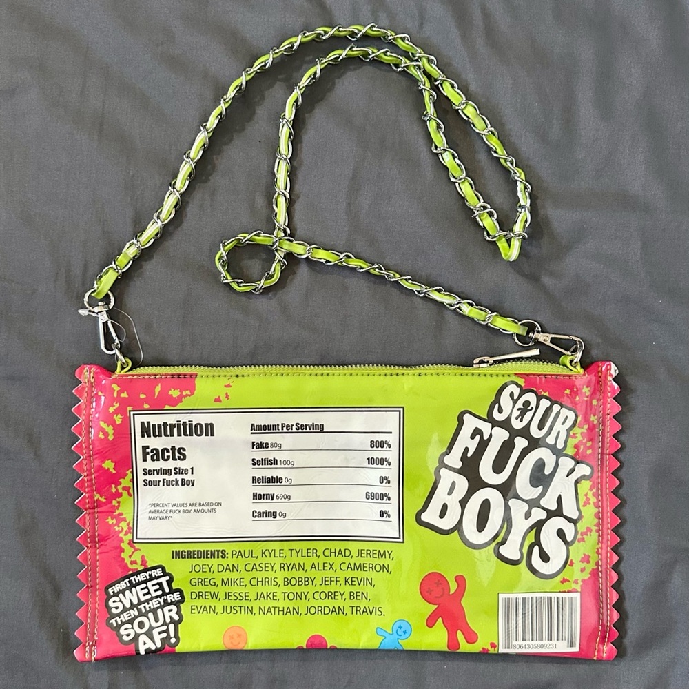 Current Mood Sour F* Boys Shoulder Bag Dolls Kill Sour Candy Clutch Parody - Picture 5 of 9